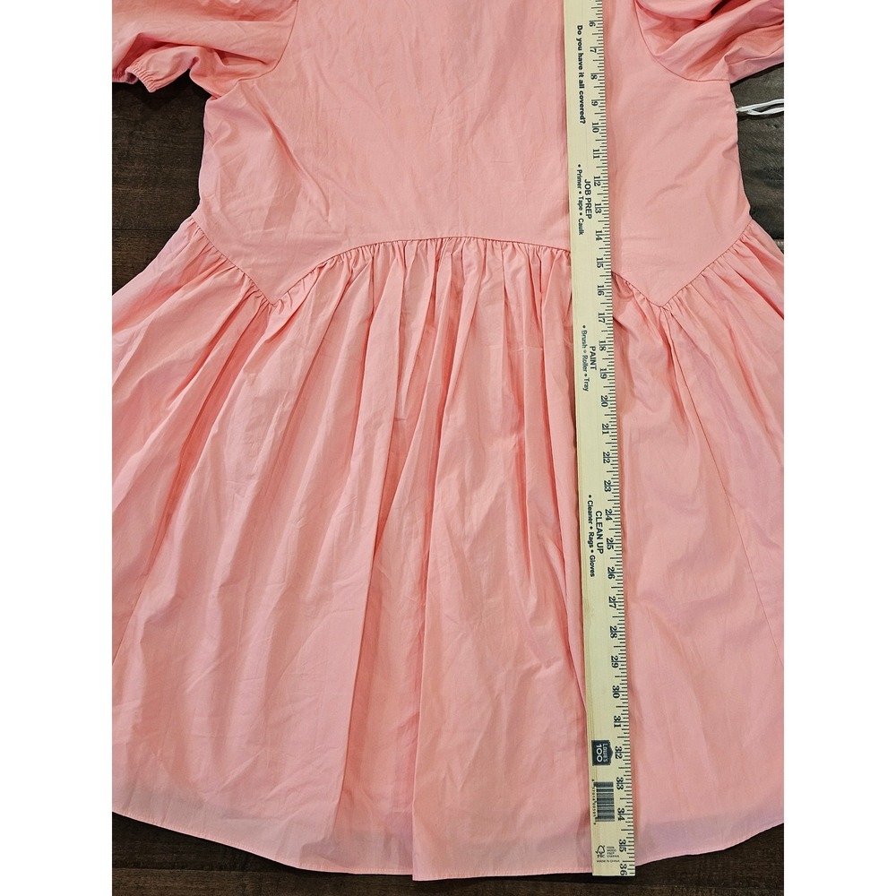 Hyacinth House Pink Puff Sleeve Mini Dress Babydoll Short Sleeve Small NWT - Picture 9 of 15
